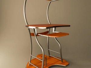 tavolo per computer desktop Modello 3D