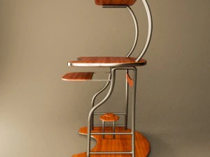 tavolo per computer desktop Modello 3D