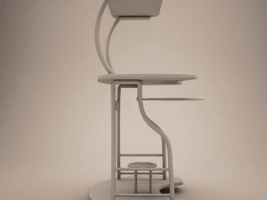 tavolo per computer desktop Modello 3D