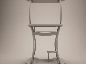 tavolo per computer desktop Modello 3D