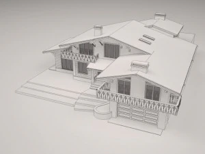 casa chalet Modelo 3D