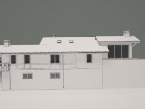 chalet house 3D 模型
