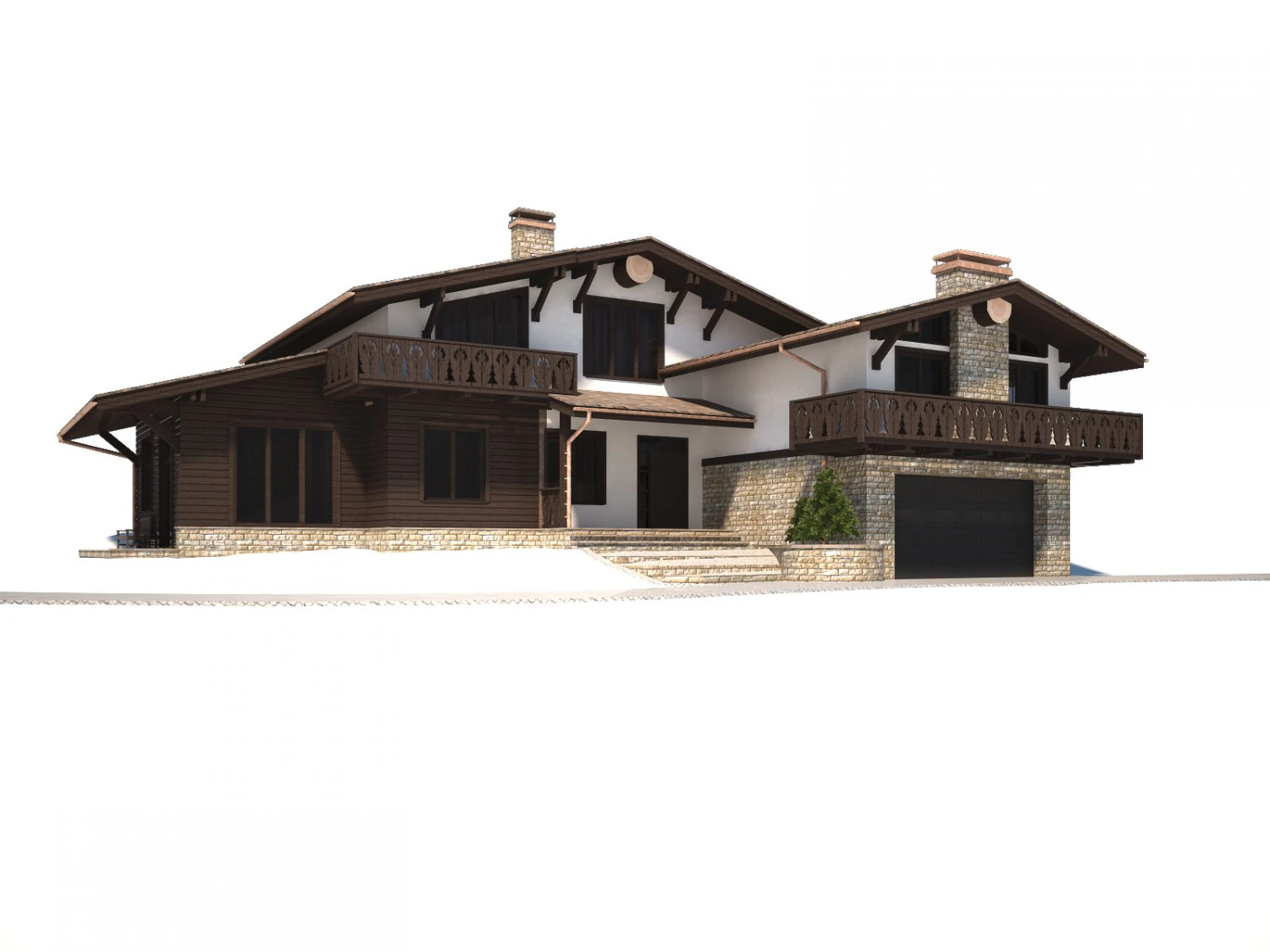 cottage house 3D Model .c4d .max .obj .3ds .fbx .stl .blend