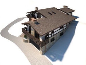 cottage house Modèle 3D