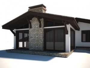 cottage house Modèle 3D