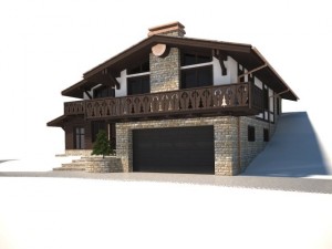 cottage house Modèle 3D
