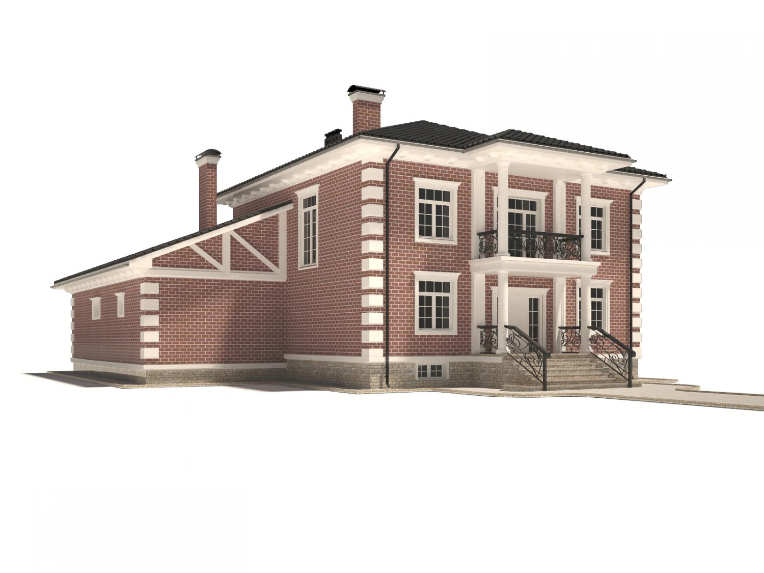 cottage house 3D Model .c4d .max .obj .3ds .fbx .stl .blend 