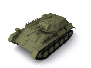 t 80 tank 3D Model