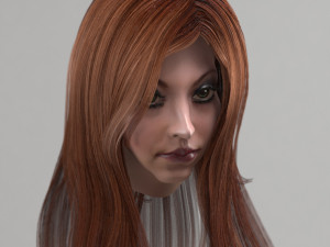 set woman hairstyle 5 types Modèle 3D