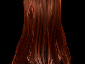 set woman hairstyle 5 types Modèle 3D