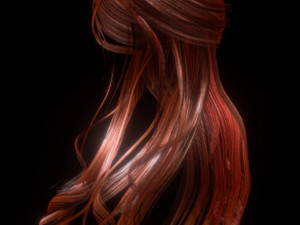 set woman hairstyle 5 types Modèle 3D