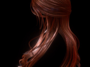 set woman hairstyle 5 types Modèle 3D
