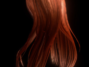 set woman hairstyle 5 types Modèle 3D
