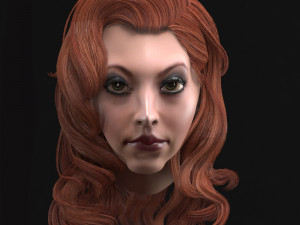 set woman hairstyle 5 types 3D Model
