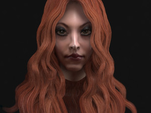 set woman hairstyle 5 types 3D Model