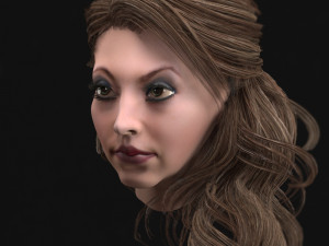 set woman hairstyle 5 types 3D Model
