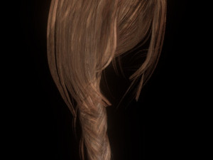 set woman hairstyle 5 types 3D Model