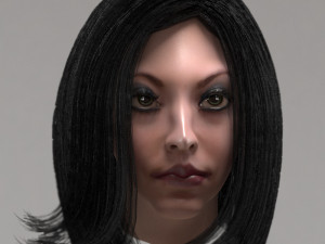 set woman hairstyle 5 types 3Dモデル