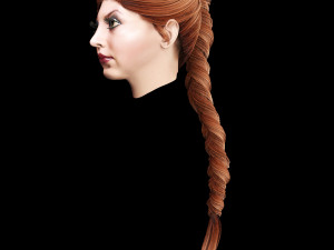 set woman hairstyle 10 types Modelo 3D