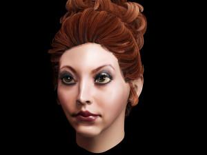 set woman hairstyle 10 types Modelo 3D