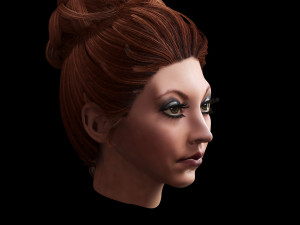 set woman hairstyle 10 types Modelo 3D