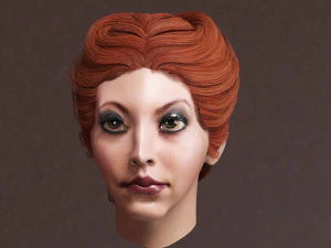 set woman hairstyle 10 types 3D Model