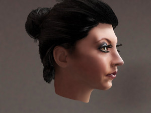 set woman hairstyle 10 types Modelo 3D