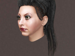 set woman hairstyle 10 types Modelo 3D