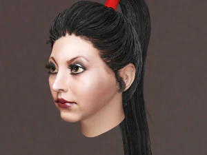set woman hairstyle 10 types 3D Model