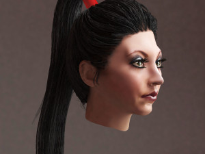 set woman hairstyle 10 types Modelo 3D