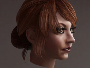 set woman hairstyle 10 types 3D Model