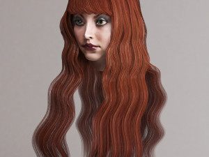 set woman hairstyle 5 types Modelo 3D