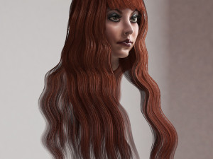 set woman hairstyle 5 types Modelo 3D