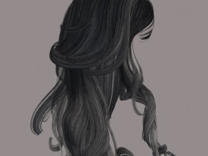 set woman hairstyle 5 types Modelo 3D