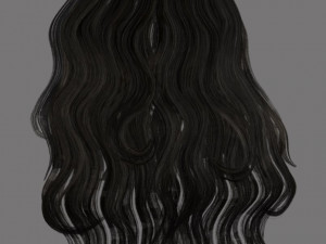 set woman hairstyle 5 types Modelo 3D