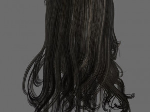 set woman hairstyle 5 types Modelo 3D