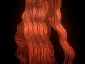 set woman hairstyle 5 types Modelo 3D