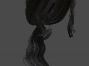 set woman hairstyle 5 types 3D Model