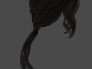 set woman hairstyle 5 types 3D Model