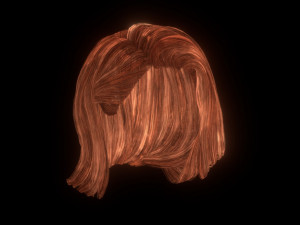 set woman hairstyle 5 types 3D Model