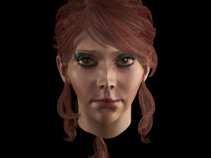 set woman hairstyle 5 types 3D मॉडल
