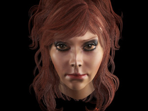 set woman hairstyle 5 types 3D मॉडल