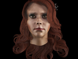 set woman hairstyle 5 types 3D मॉडल