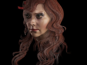 set woman hairstyle 5 types 3D मॉडल