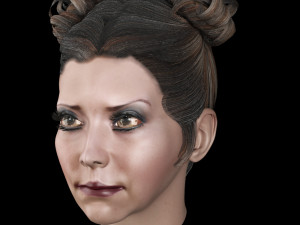 set woman hairstyle 5 types 3Dモデル