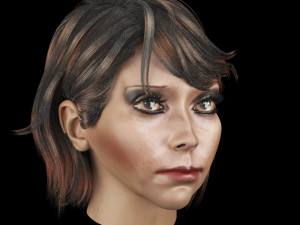 set woman hairstyle 5 types 3Dモデル