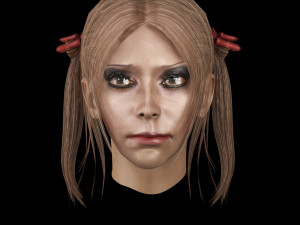 set woman hairstyle 5 types 3Dモデル