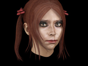 set woman hairstyle 5 types 3Dモデル