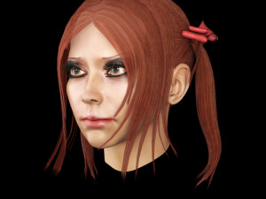 set woman hairstyle 5 types 3Dモデル