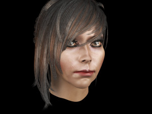set woman hairstyle 5 types 3Dモデル